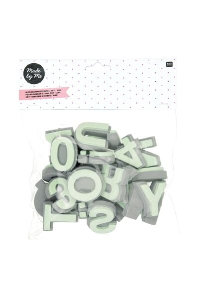 Stempelset Moosgummi Buchstaben und Zahlen Schriftart 'Helvetica'