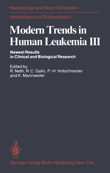 Produktbild: Modern Trends in Human Leukemia III