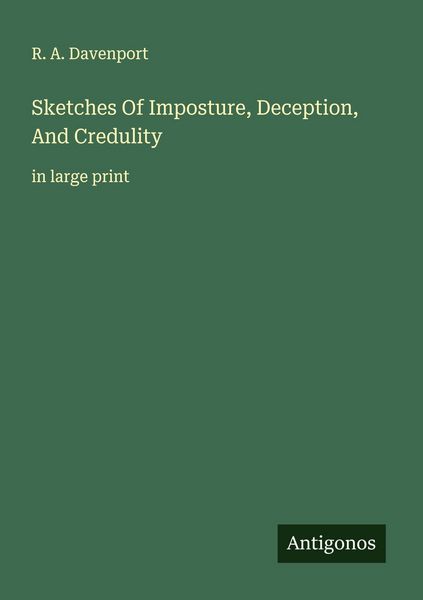 Produktbild: Sketches Of Imposture, Deception, And Credulity