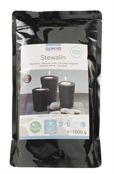 Produktbild: GLOREX Figurengie&szlig;masse Stewalin schwarz 1000g