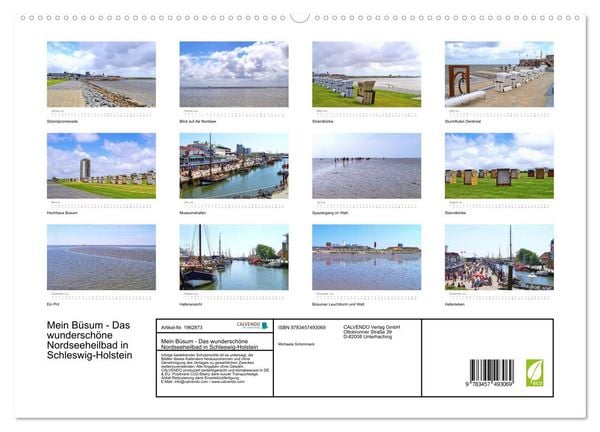 Produktbild: Mein B&uuml;sum - Das wundersch&ouml;ne Nordseeheilbad in Schleswig-Holstein (hochwertiger Premium Wandkalender 2026 DIN A2 quer), Kunstdruck in Hochglanz
