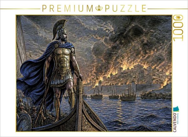 CALVENDO Puzzle Der Aufbruch aus Troja | 1000 Teile Lege-Größe 64 × 48 cm Foto-Puzzle für glückliche Stunden