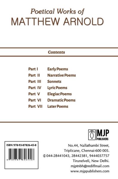 Produktbild: Poetical Works Of Matthew Arnold
