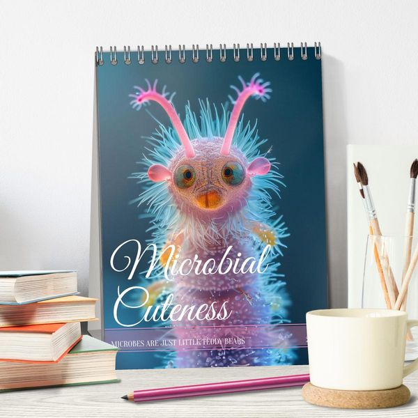 Produktbild: Microbial Cuteness (Desk Calendar 2026 DIN A5 portrait), CALVENDO 12 Month DeskCalendar