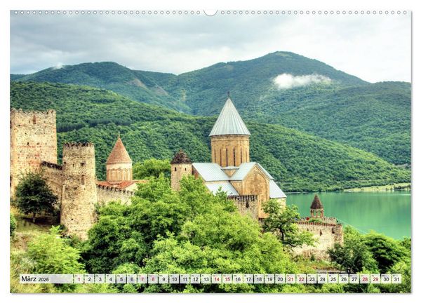 Produktbild: Georgien - Kirchen Kl&ouml;ster Kaukasus (Wandkalender 2026 DIN A2 quer), CALVENDO Monatskalender