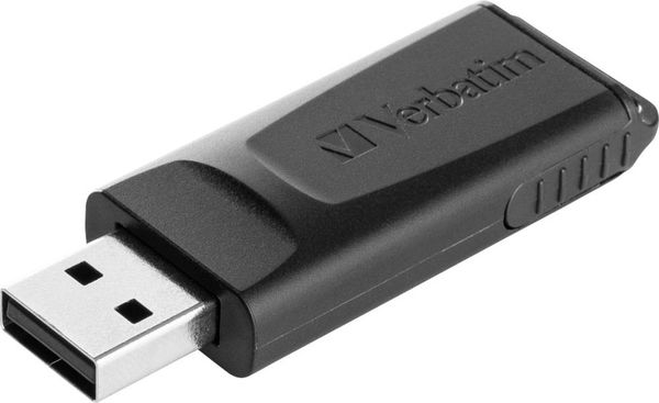 VERBATIM USB 2.0 Drive 16GB Slider, schwarz