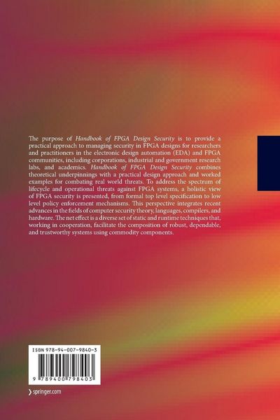 Produktbild: Handbook of FPGA Design Security