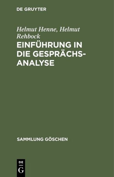 Produktbild: Einf&uuml;hrung in die Gespr&auml;chsanalyse