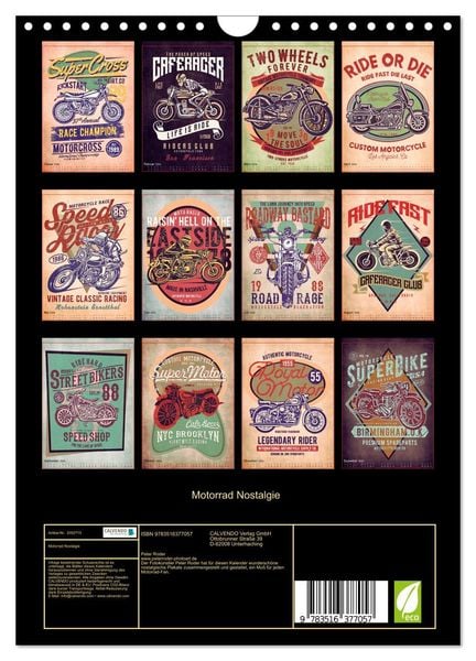 Produktbild: Motorrad Nostalgie (Wandkalender 2026 DIN A4 hoch), CALVENDO Monatskalender