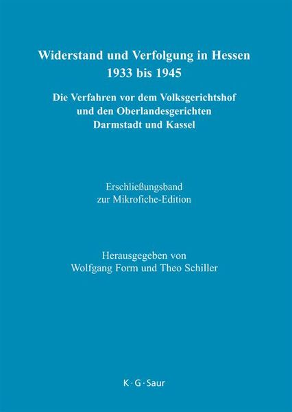 Produktbild: Erschlie&szlig;ungsband zur Mikrofiche-Edition