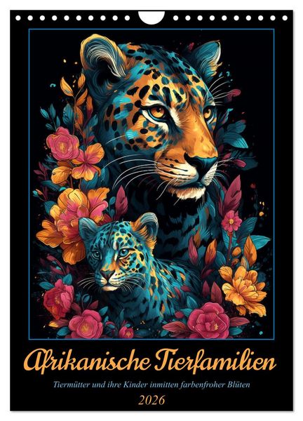 Produktbild: Afrikanische Tierfamilien (Wandkalender 2026 DIN A4 hoch), CALVENDO Monatskalender