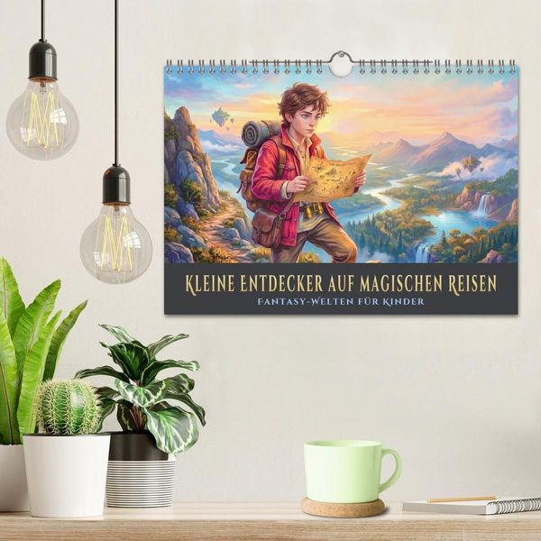 Produktbild: Kleine Entdecker auf magischen Reisen - Fantasy-Welten f&uuml;r Kinder (Wandkalender 2027 DIN A4 quer), CALVENDO Monatskalender