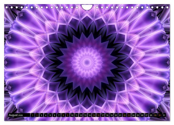 Produktbild: Energie - Mandalas, Spiritualit&auml;t durch die Farbe Lila (Wandkalender 2026 DIN A4 quer), CALVENDO Monatskalender