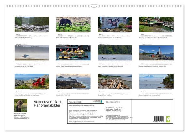 Produktbild: Vancouver Island Panoramabilder (Wandkalender 2027 DIN A2 quer), CALVENDO Monatskalender