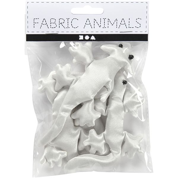 Produktbild: Creativ Company Echsen, Gr&ouml;&szlig;e 10-14 cm, Wei&szlig;, 3 Stk