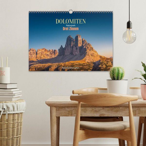 Produktbild: Dolomiten, Drei Zinnen Naturpark: Alpenlandschaften (Wandkalender 2026 DIN A3 quer), CALVENDO Monatskalender