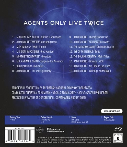 Produktbild: Agents only live twice - Danish National Symphony Orchestra