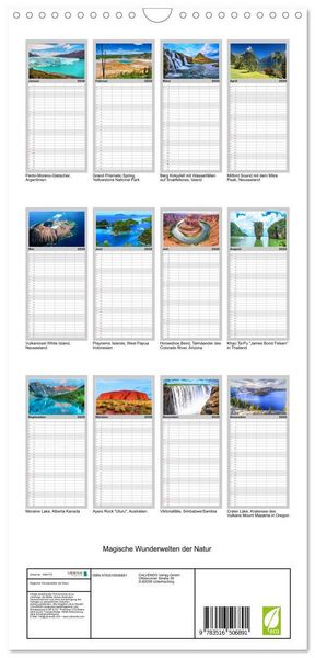 Produktbild: Familienplaner 2026 - Magische Wunderwelten der Natur mit 5 Spalten (Wandkalender, 21 x 45 cm) CALVENDO