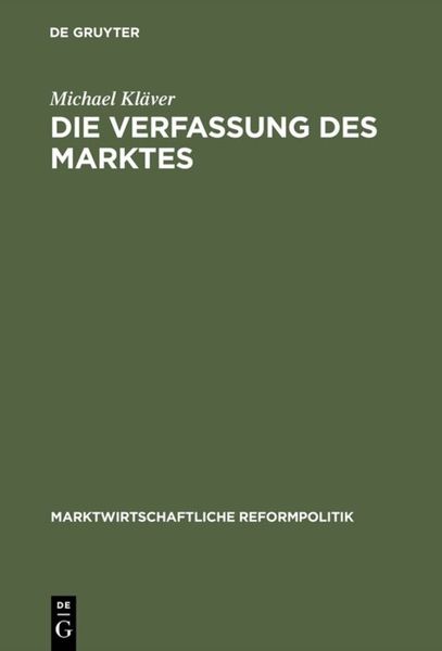 Produktbild: Die Verfassung des Marktes