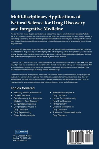 Produktbild: Multidisciplinary Applications of Natural Science for Drug Discovery and Integrative Medicine