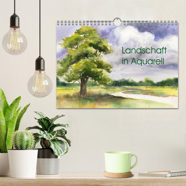 Produktbild: Landschaft in Aquarell (Wandkalender 2026 DIN A4 quer), CALVENDO Monatskalender