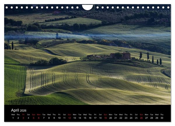 Produktbild: Tuscany Amazing Val d'Orcia (Wall Calendar 2026 DIN A4 landscape), CALVENDO 12 Month Wall Calendar