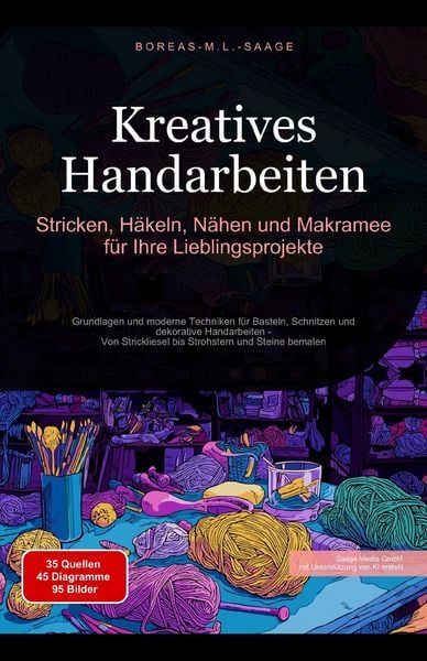 Produktbild: Kreatives Handarbeiten: Stricken, H&auml;keln, N&auml;hen und Makramee f&uuml;r Ihre Lieblingsprojekte