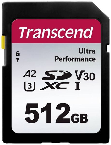Produktbild: Transcend TS64GSDC340S SDXC-Karte 512 GB A1 Application Performance Class, A2 Application Performance Class, v30 Video Speed Class, UHS-Class 3 sto&szlig;