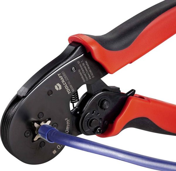 Produktbild: TOOLCRAFT TO-6851883 Crimpzange Aderendh&uuml;lsen 0.25 bis 10mm&sup2;
