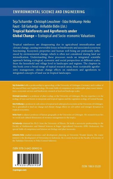 Produktbild: Tropical Rainforests and Agroforests under Global Change