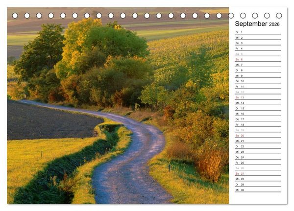 Produktbild: DER STEIGERWALD - Impressionen einer Landschaft (Tischkalender 2026 DIN A5 quer), CALVENDO Monatskalender