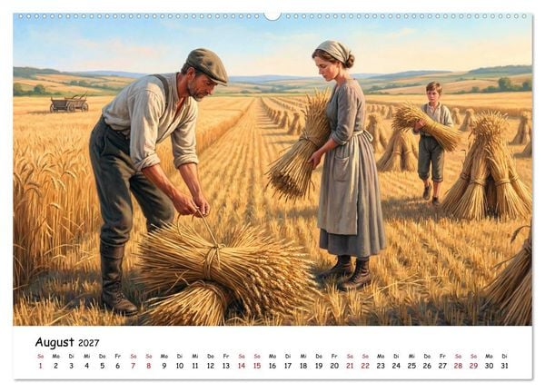 Produktbild: Zwischen Feld und Hof - Landleben vor &uuml;ber hundert Jahren (hochwertiger Premium Wandkalender 2027 DIN A2 quer), Kunstdruck in Hochglanz