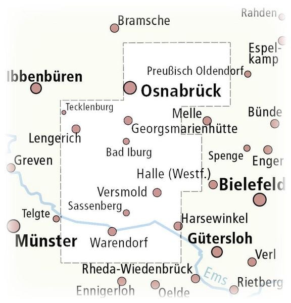 Produktbild: Bad Iburg - Bad Laer - Bad Rothenfelde - Bad Essen, Sassenberg - Warendorf 1:50 000