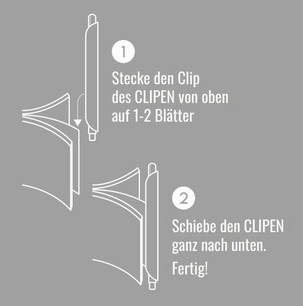 Produktbild: Clipen Snow Wei&szlig; &ndash; Gelschreiber mit Clip