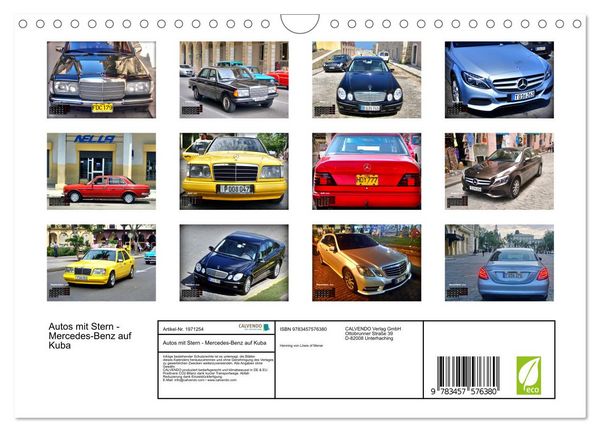 Produktbild: Autos mit Stern - Mercedes-Benz auf Kuba (Wandkalender 2026 DIN A4 quer), CALVENDO Monatskalender