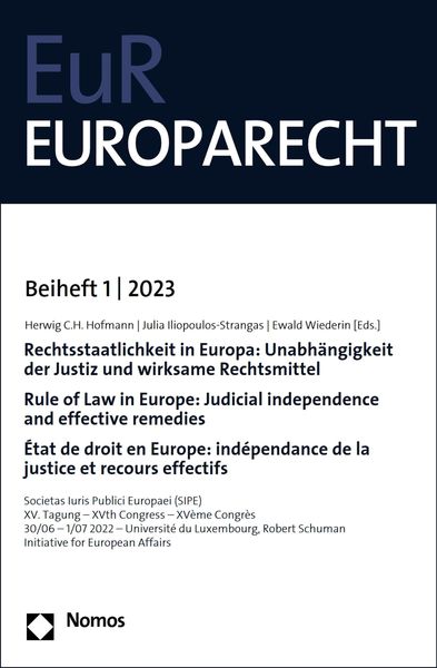 Produktbild: Rechtsstaatlichkeit in Europa: Unabh&auml;ngigkeit der Justiz und wirksame Rechtsmittel | Rule of Law in Europe: Judicial independence and effective remedi