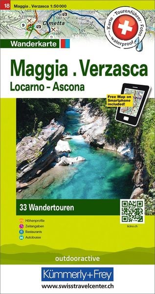 Produktbild: Maggia, Verzasca, Locarno-Ascona Touren-Wanderkarte Nr. 18