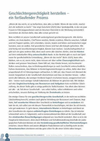 Produktbild: Geschlechtersensible P&auml;dagogik f&uuml;r Lehrkr&auml;fte