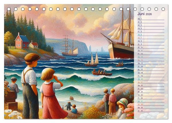Produktbild: KINDERLAND (Tischkalender 2026 DIN A5 quer), CALVENDO Monatskalender