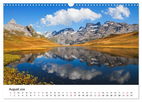 Produktbild: BERGSEEN Schweizer Alpen (Wandkalender 2026 DIN A3 quer), CALVENDO Monatskalender