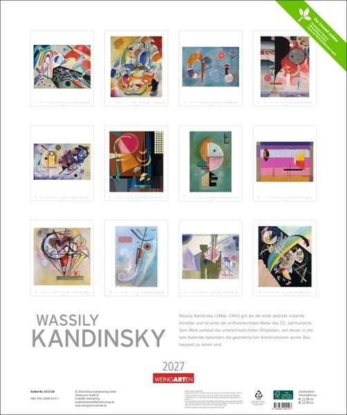 Produktbild: Wassily Kandinsky Edition Kalender 2027