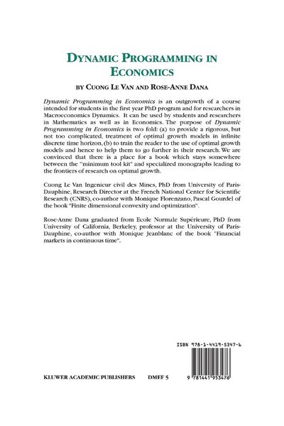 Produktbild: Dynamic Programming in Economics