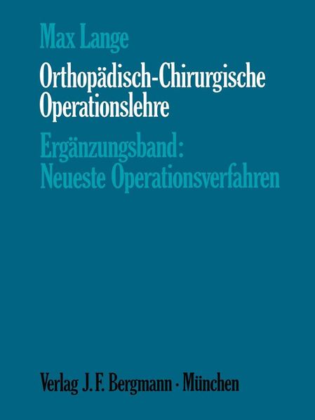 Produktbild: Orthop&auml;disch-Chirurgische Operationslehre