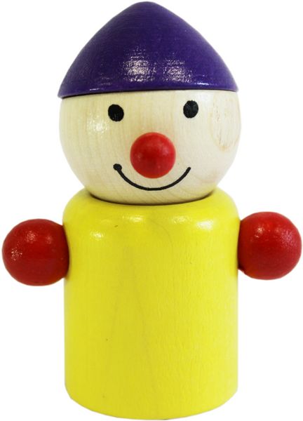 Produktbild: Pfingstweid - Wicht Manu gelb/lila aus Buche, Holz Figur