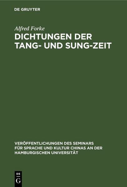 Produktbild: Dichtungen der Tang- und Sung-Zeit