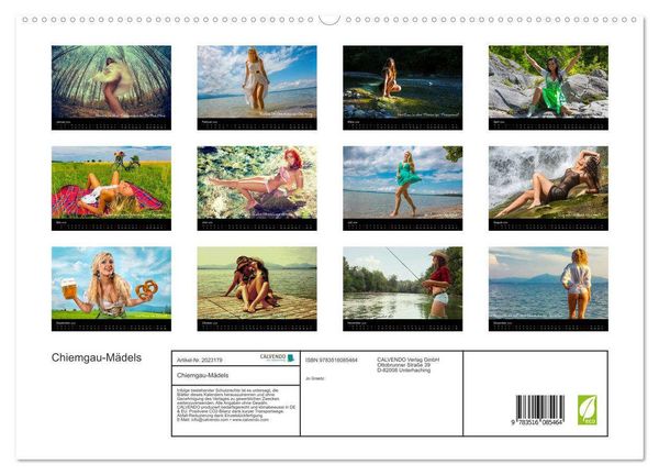 Produktbild: Chiemgau-M&auml;dels (hochwertiger Premium Wandkalender 2026 DIN A2 quer), Kunstdruck in Hochglanz