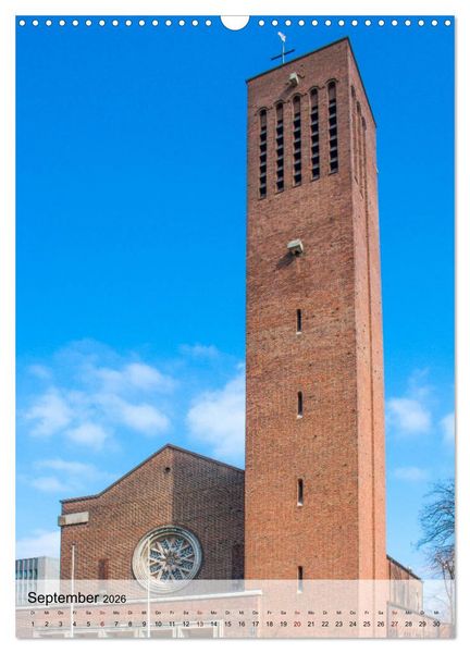Produktbild: Kirchen in D&uuml;sseldorf (Wandkalender 2026 DIN A3 hoch), CALVENDO Monatskalender