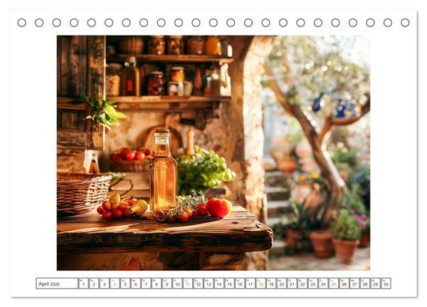 Produktbild: Mediterrane K&uuml;che (Tischkalender 2026 DIN A5 quer), CALVENDO Monatskalender