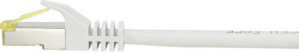 Produktbild: Renkforce RF-4149858 RJ45 Patchkabel CAT 6a (Rohkabel CAT 7) S/FTP 0.25 m Grau mit Rastnasenschutz, Flammwidrig 1 St.