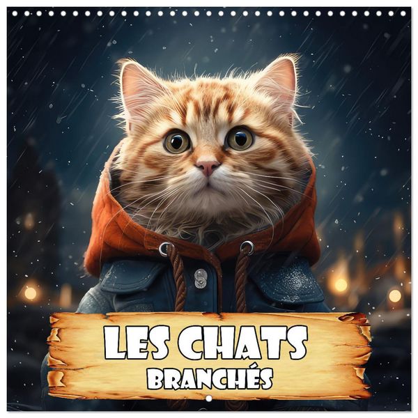 Produktbild: Les chats branch&eacute;s (Calendrier mural carr&eacute; 2026 30x30 cm) Calendrier double avec une page pour vos prises de notes